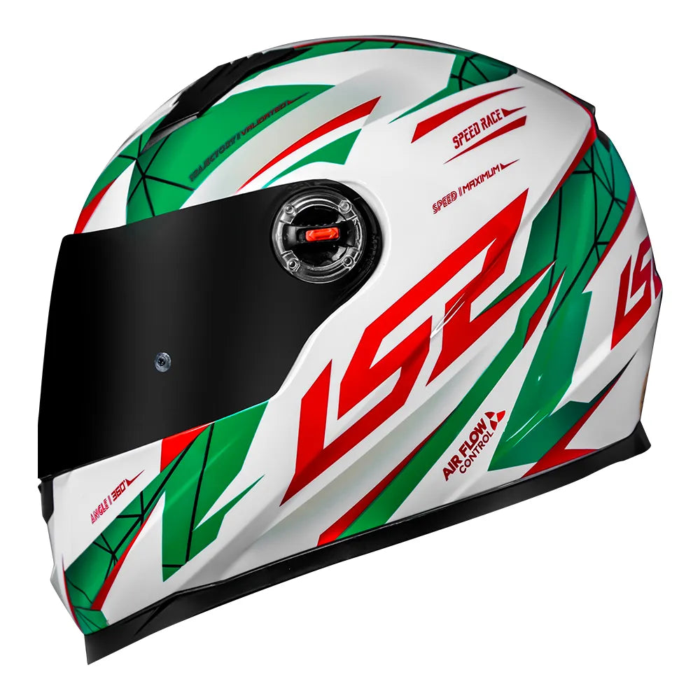 CAPACETE LЅ2 CLASSIC DRAZE BRANCO/VERDE