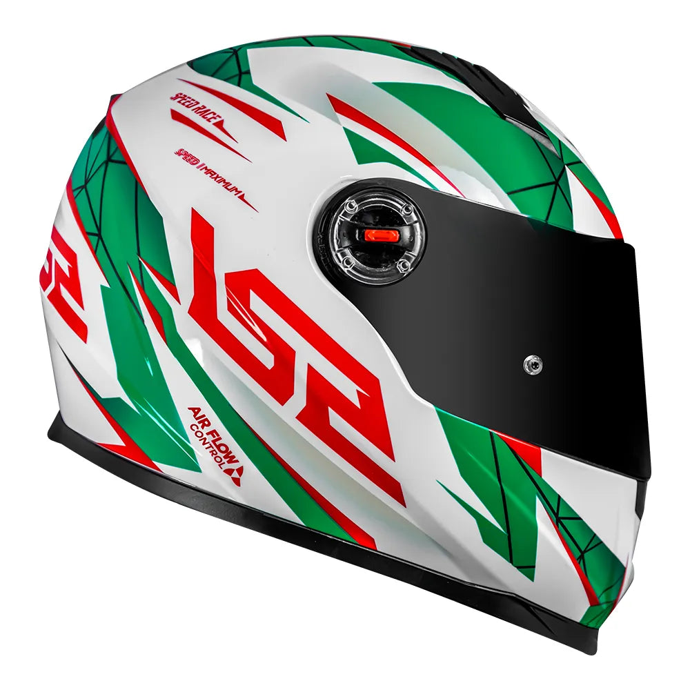 CAPACETE LЅ2 CLASSIC DRAZE BRANCO/VERDE
