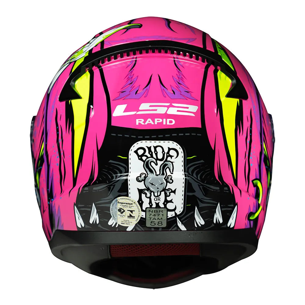 CAPACETE LЅ2 RAPID BADASS ROSA