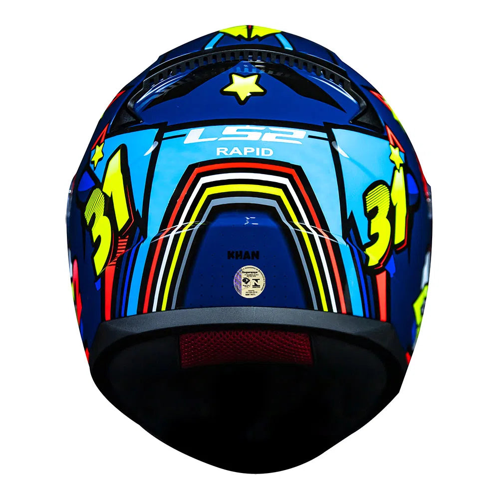 CAPACETE LЅ2 RAPID KHAN AMARELO