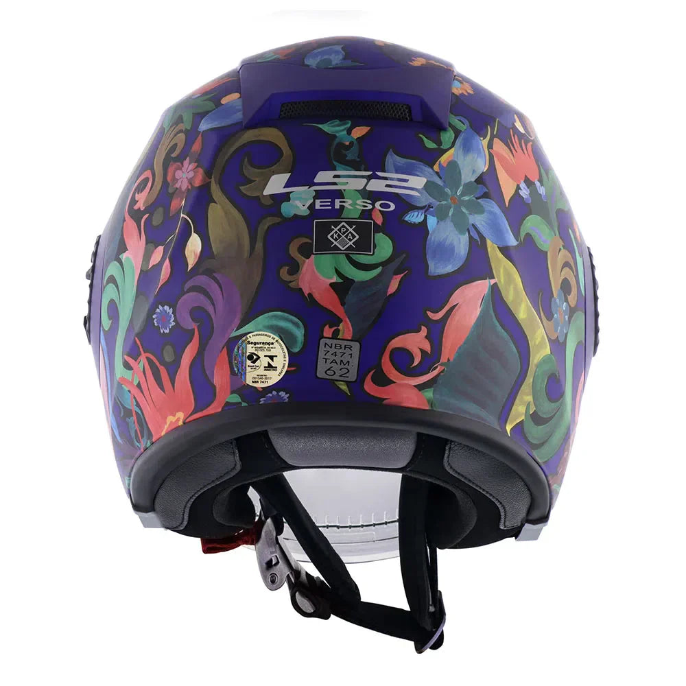 CAPACETE LЅ2 VERSO FLORA BRASIL ROXO