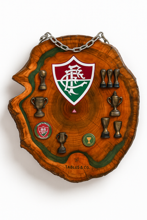 Tábua Rústica Personalizada - Fluminense + Kit Churrasco Personalizado