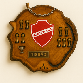 Tábua Rústica Personalizada - Vila Nova+ Kit Churrasqueiro