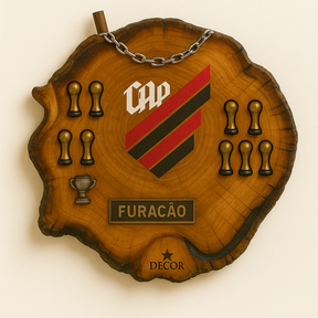 Tábua Rústica Personalizada - Atletico Paranaense + Kit Churrasqueiro